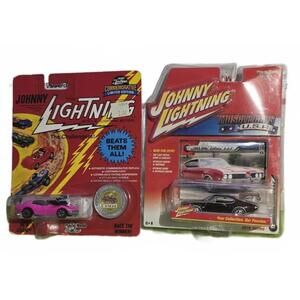 Johnny Lightning The Challengers Pink Vicious Vette & 69 Cutlass Muscle USA